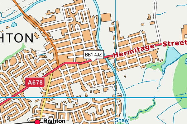 BB1 4JZ map - OS VectorMap District (Ordnance Survey)