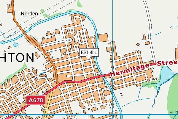 BB1 4LL map - OS VectorMap District (Ordnance Survey)