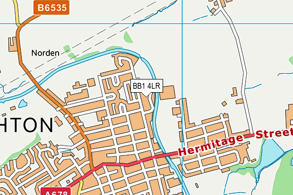 BB1 4LR map - OS VectorMap District (Ordnance Survey)