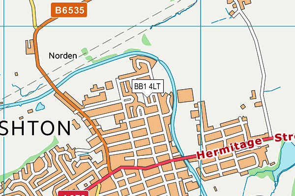 BB1 4LT map - OS VectorMap District (Ordnance Survey)