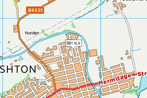 BB1 4LX map - OS VectorMap District (Ordnance Survey)