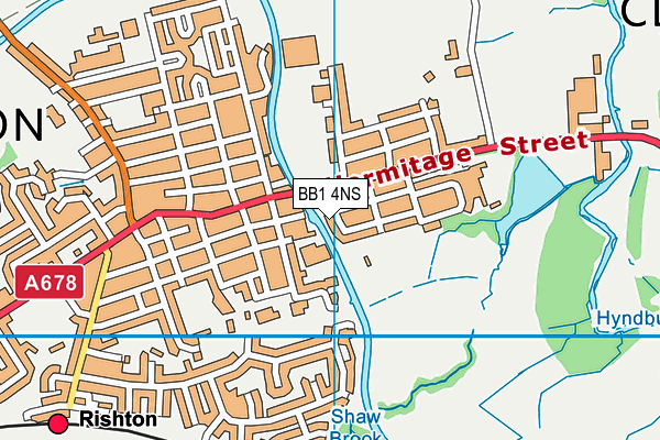 BB1 4NS map - OS VectorMap District (Ordnance Survey)