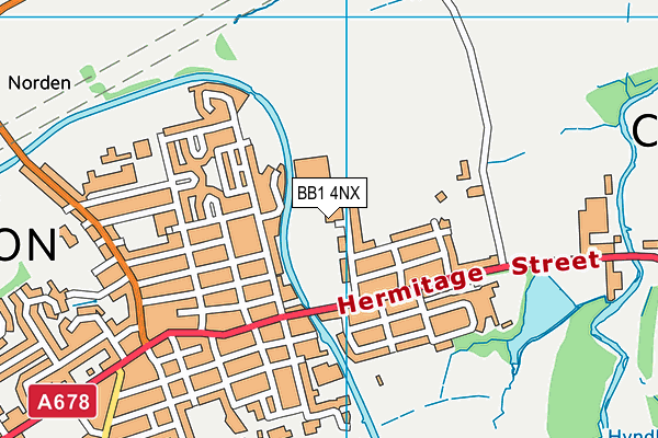 BB1 4NX map - OS VectorMap District (Ordnance Survey)