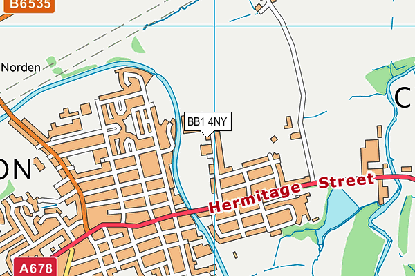 BB1 4NY map - OS VectorMap District (Ordnance Survey)
