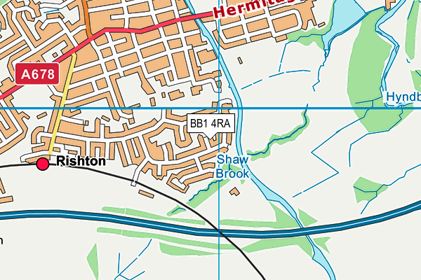 BB1 4RA map - OS VectorMap District (Ordnance Survey)