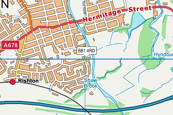 BB1 4RD map - OS VectorMap District (Ordnance Survey)