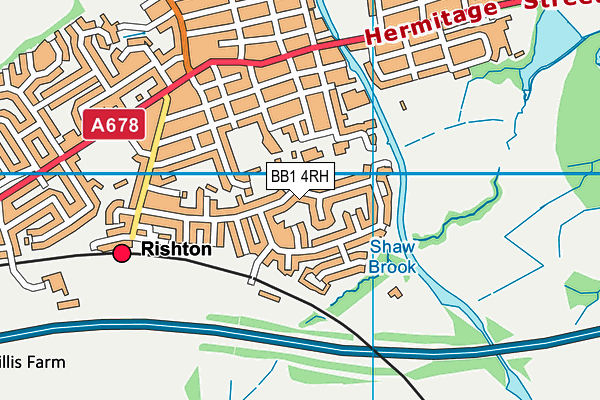 BB1 4RH map - OS VectorMap District (Ordnance Survey)