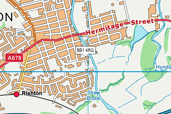 BB1 4RQ map - OS VectorMap District (Ordnance Survey)