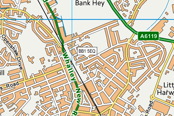 BB1 5EQ map - OS VectorMap District (Ordnance Survey)