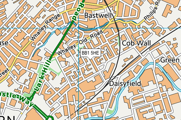BB1 5HE map - OS VectorMap District (Ordnance Survey)
