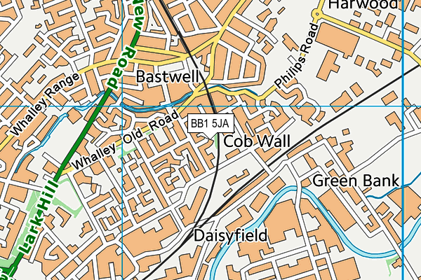 BB1 5JA map - OS VectorMap District (Ordnance Survey)
