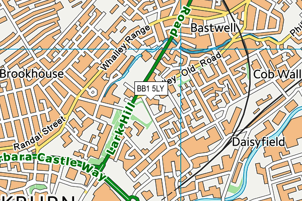 BB1 5LY map - OS VectorMap District (Ordnance Survey)