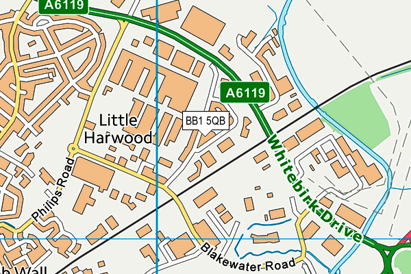 Map of HAWNBY HILL LTD at district scale