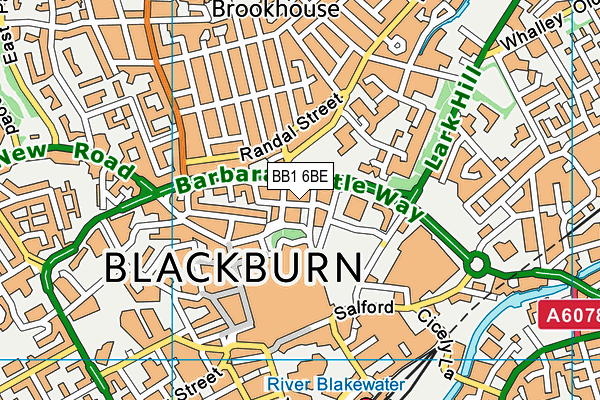 BB1 6BE map - OS VectorMap District (Ordnance Survey)