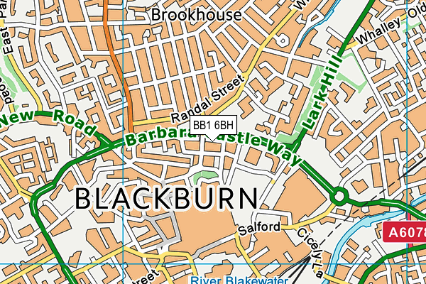 BB1 6BH map - OS VectorMap District (Ordnance Survey)