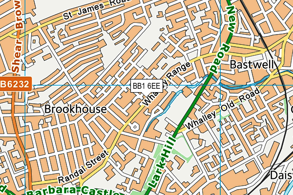 BB1 6EE map - OS VectorMap District (Ordnance Survey)