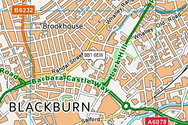 BB1 6EW map - OS VectorMap District (Ordnance Survey)