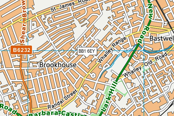 BB1 6EY map - OS VectorMap District (Ordnance Survey)