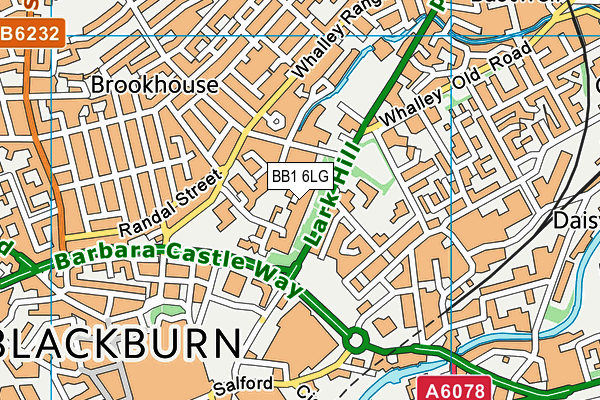 BB1 6LG map - OS VectorMap District (Ordnance Survey)