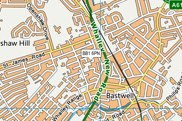 BB1 6PN map - OS VectorMap District (Ordnance Survey)