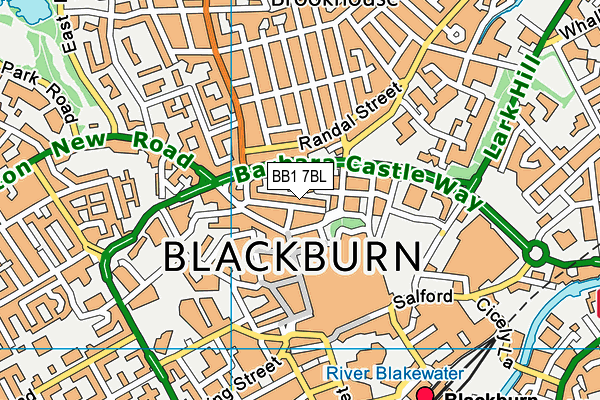 BB1 7BL map - OS VectorMap District (Ordnance Survey)