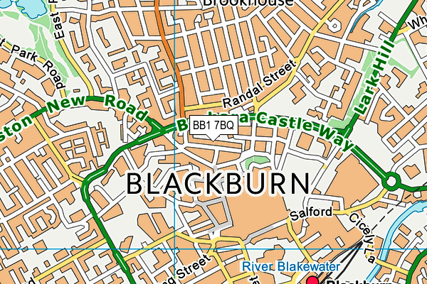 BB1 7BQ map - OS VectorMap District (Ordnance Survey)