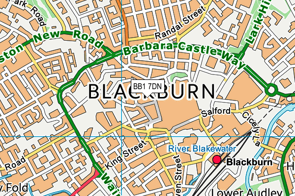 BB1 7DN map - OS VectorMap District (Ordnance Survey)