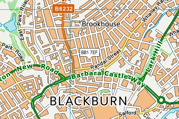 BB1 7EF map - OS VectorMap District (Ordnance Survey)