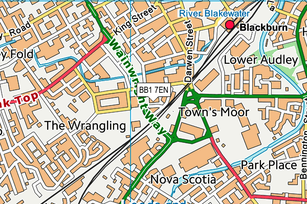 BB1 7EN map - OS VectorMap District (Ordnance Survey)