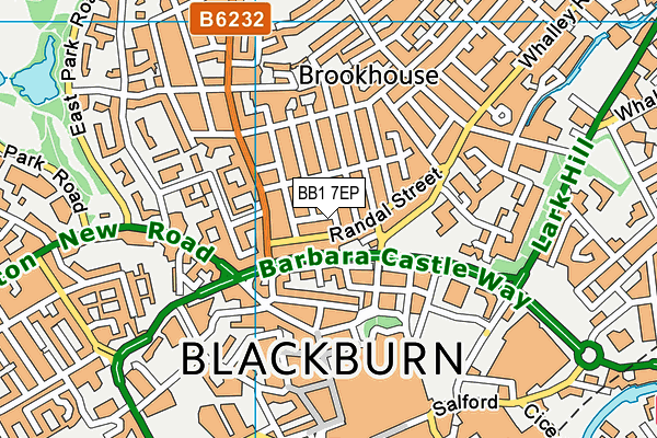 BB1 7EP map - OS VectorMap District (Ordnance Survey)