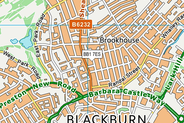 BB1 7ES map - OS VectorMap District (Ordnance Survey)