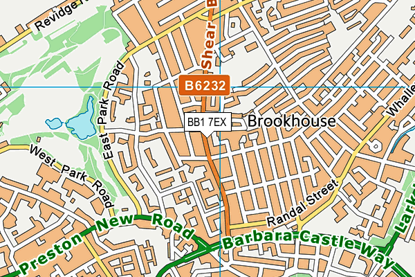 BB1 7EX map - OS VectorMap District (Ordnance Survey)