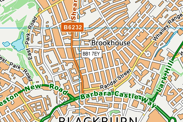 BB1 7EY map - OS VectorMap District (Ordnance Survey)