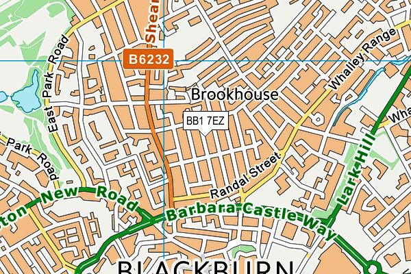 BB1 7EZ map - OS VectorMap District (Ordnance Survey)