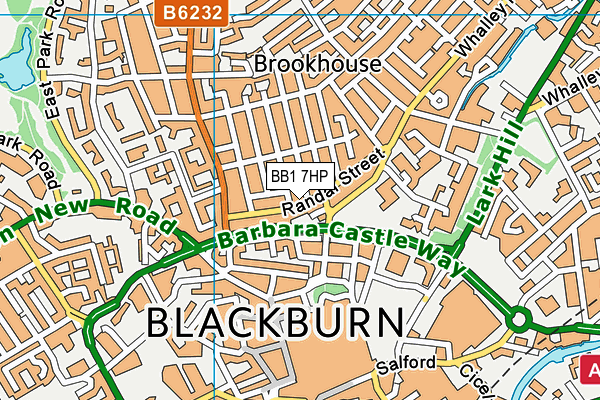 BB1 7HP map - OS VectorMap District (Ordnance Survey)