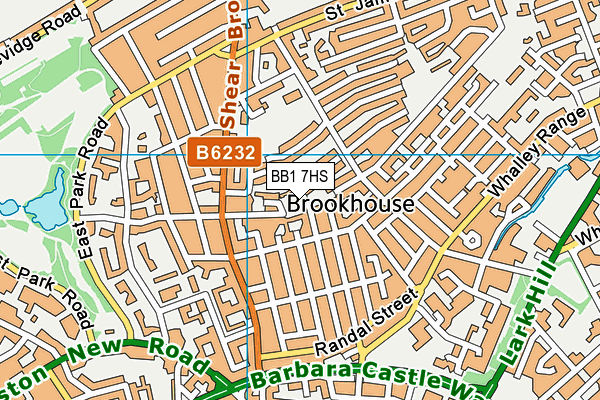 BB1 7HS map - OS VectorMap District (Ordnance Survey)