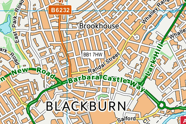 BB1 7HW map - OS VectorMap District (Ordnance Survey)