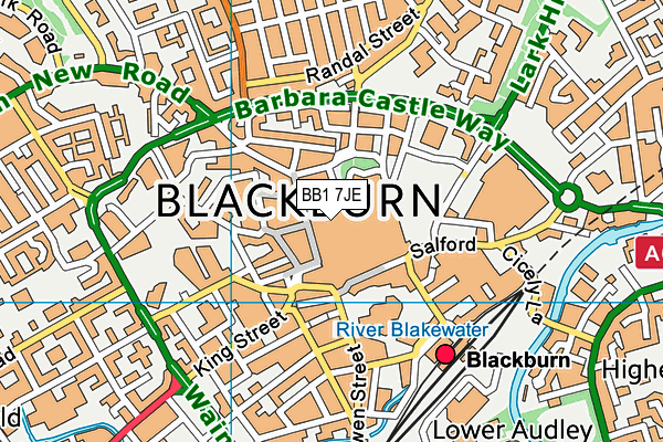 BB1 7JE map - OS VectorMap District (Ordnance Survey)