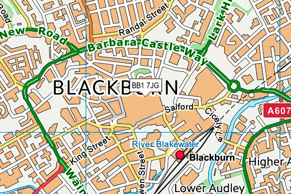 BB1 7JG map - OS VectorMap District (Ordnance Survey)