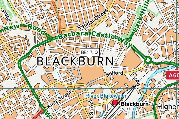 BB1 7JQ map - OS VectorMap District (Ordnance Survey)