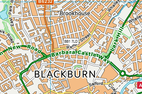 BB1 7LD map - OS VectorMap District (Ordnance Survey)