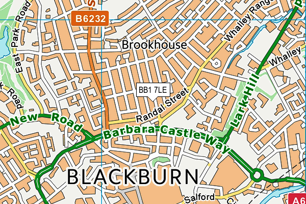 BB1 7LE map - OS VectorMap District (Ordnance Survey)