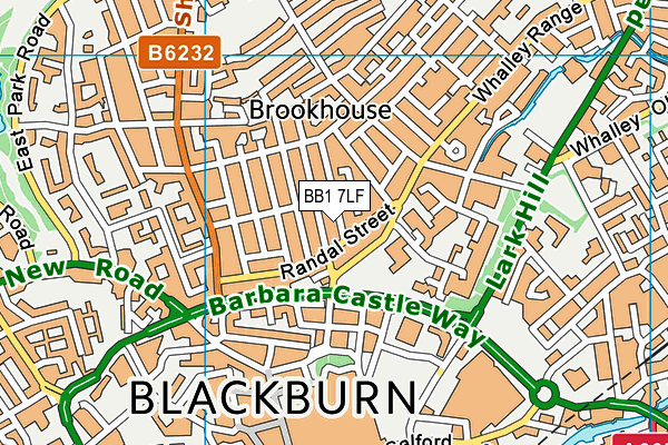 BB1 7LF map - OS VectorMap District (Ordnance Survey)