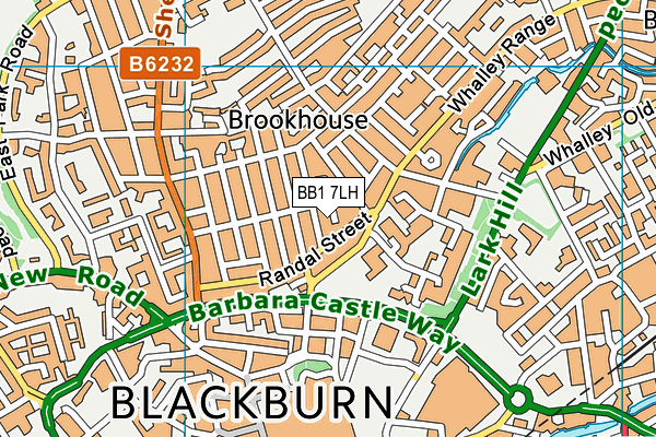 BB1 7LH map - OS VectorMap District (Ordnance Survey)