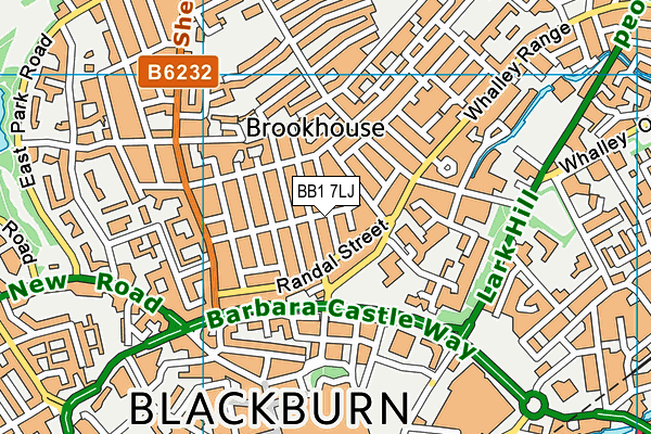 BB1 7LJ map - OS VectorMap District (Ordnance Survey)