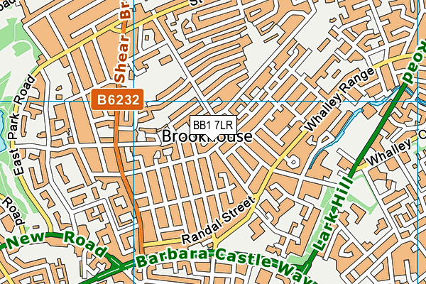 BB1 7LR map - OS VectorMap District (Ordnance Survey)