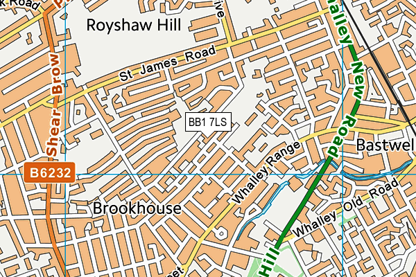 BB1 7LS map - OS VectorMap District (Ordnance Survey)