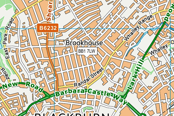 BB1 7LW map - OS VectorMap District (Ordnance Survey)