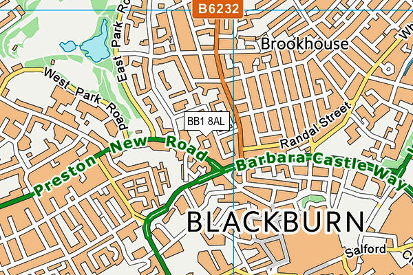 BB1 8AL map - OS VectorMap District (Ordnance Survey)