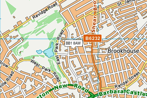 BB1 8AW map - OS VectorMap District (Ordnance Survey)